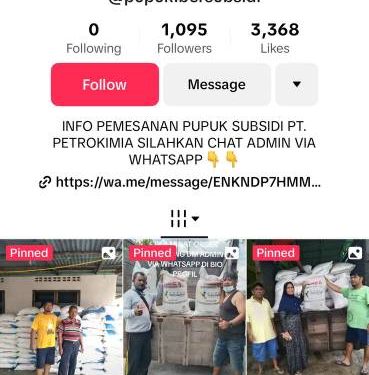 Waspada Modus Penipuan Pupuk Bersubsidi di Medsos! Pupuk Indonesia: Tebus Pupuk Subsidi Hanya di Kios Resmi