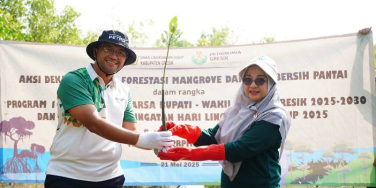 Peringati Hari Lingkungan Hidup Sedunia 2025, Petrokimia Gresik Tanam 5.300 Bibit Mangrove