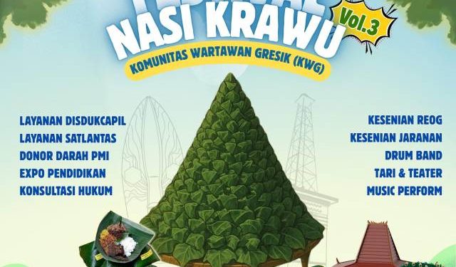 Festival Nasi Krawu KWG Digelar 1 Juni di Wagos Gresik: Seribu Porsi Gratis, Layanan Publik, dan Pagelaran Budaya