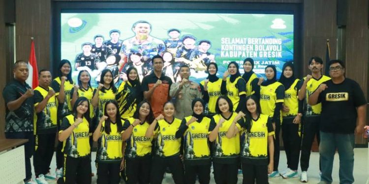 Polres Gresik Gelar Pelepasan Kontingen Voli Kabupaten Gresik bertanding di Porprov IX Jatim 2025, Kobarkan Semangat Juara 