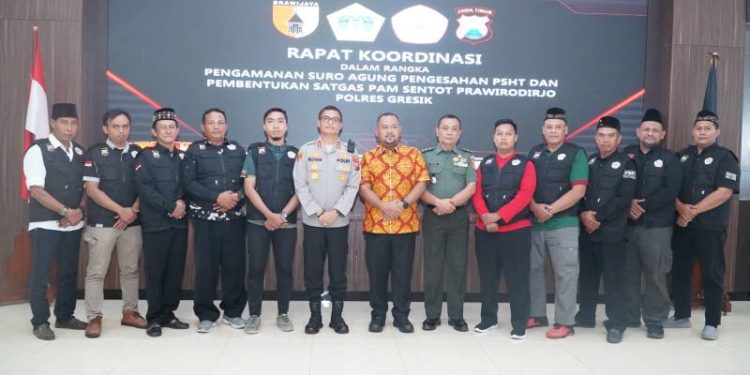 Polres Gresik Bentuk Satgas PAM Sentot Prawirodirjo, Amankan Suro Agung dan Pengesahan PSHT