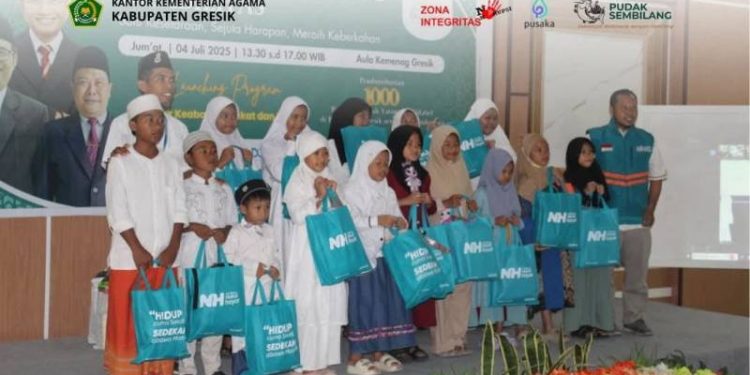 Kemenag Gresik Gandeng Nurul Hayat Santuni 1000 Anak Yatim dan Penyandang Disabilitas