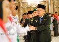 Resmi Dikukuhkan Wabup Alif, 77 Anggota Paskibraka Kabupaten Gresik Siap Jalankan Tugas