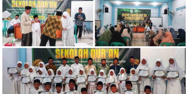 Puluhan Santri Tahfidz Qur’an Yayasan PPTKA Gresik Gelar Tasmi’ Kubro Juz 30 di Momen Maulid Nabi