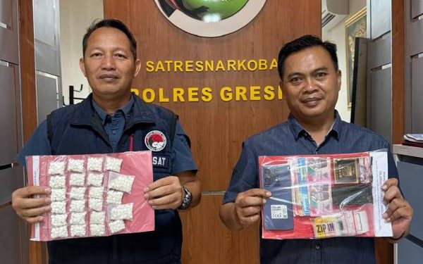 Polres Gresik Berhasil Amankan 1.169 Pil Dobel L