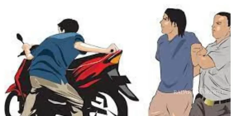 Mencoba Kabur, Maling Motor di Duduksampeyan Akhirnya Ditangkap Warga