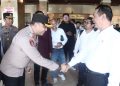 Dukung Asta Cita Ketahanan Pangan, Polres Gresik Kawal Kunjungan Mentan Tinjau Gudang Bulog