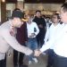 Dukung Asta Cita Ketahanan Pangan, Polres Gresik Kawal Kunjungan Mentan Tinjau Gudang Bulog