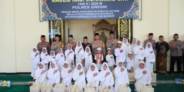 Polres Gresik Peringati Maulid Nabi 1448 H, Santuni Anak Yatim dan Perkuat Nilai Keteladanan