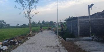 Tingkatkan Sarana Transportasi Warga, Pemdes Bandungsekaran Bangun Jalan Paving