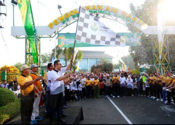 Ribuan Warga Antusias Ikuti Jalan Sehat Bersama Petrokimia Gresik
